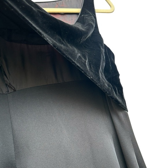 Vintage Nicole Miller Empire Dress Size 2 Velvet Satin Gown Whimsigoth Witchy - Picture 9 of 16